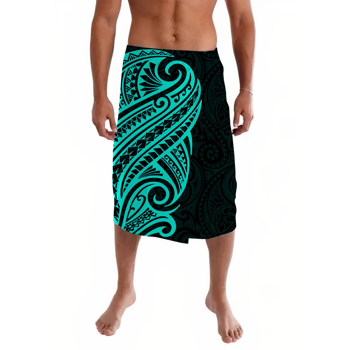 Polynesian Tribal Tattoo Green Lavalava