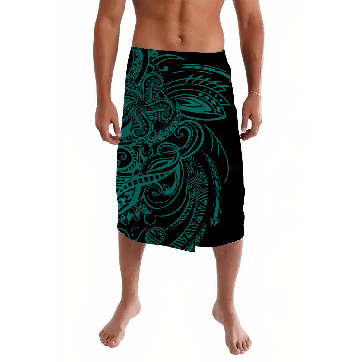 Polynesian Tribal Lavalava Green Simple