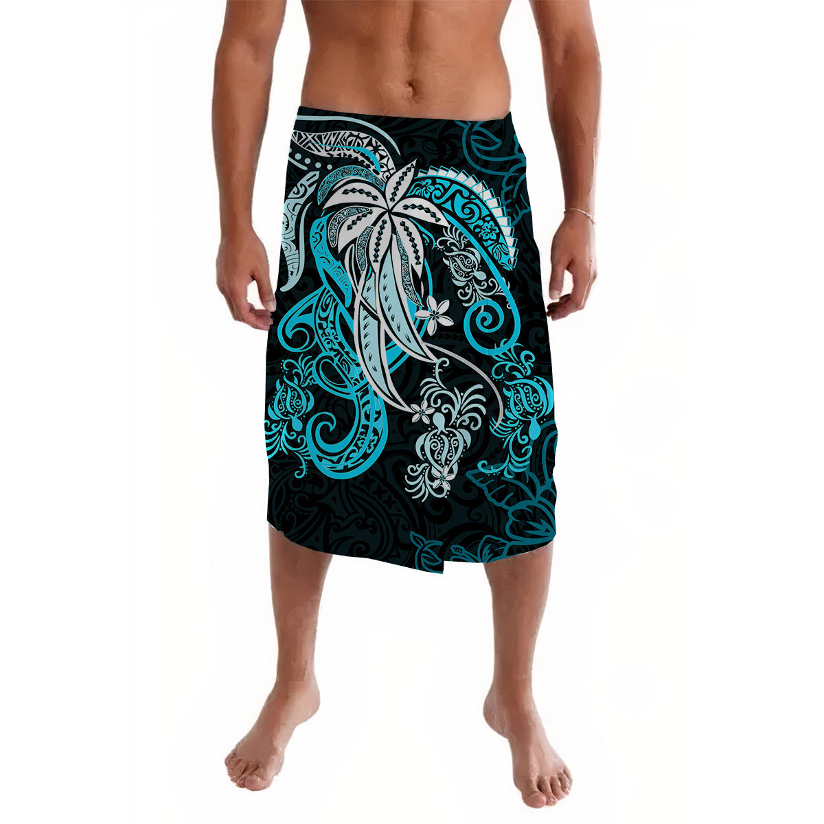 Polynesian Tribal Blue Lavalava