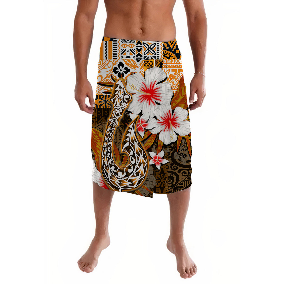 Polynesian Hawaiian Fish Hook Lavalava Style No.4