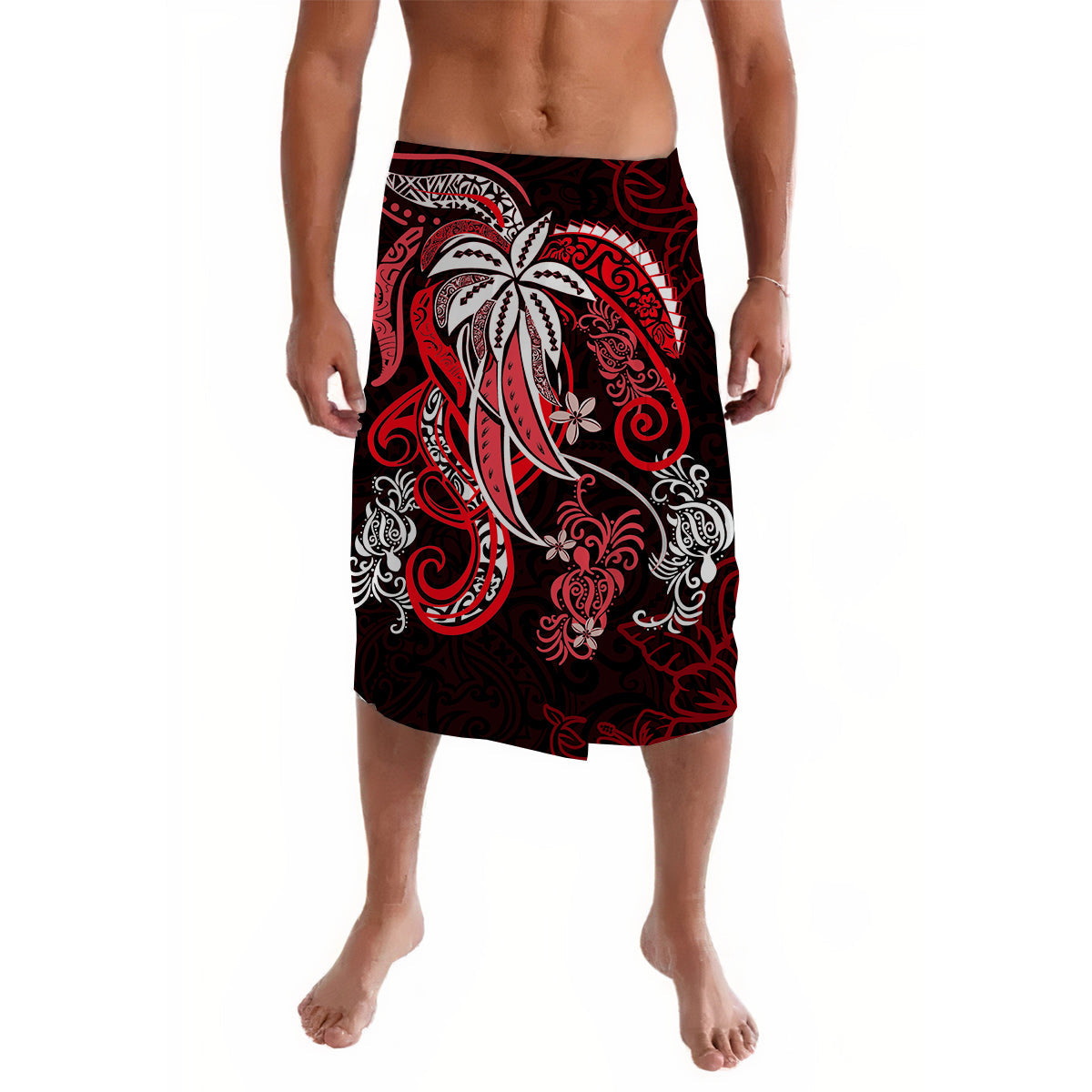 Polynesian Tribal Red Lavalava