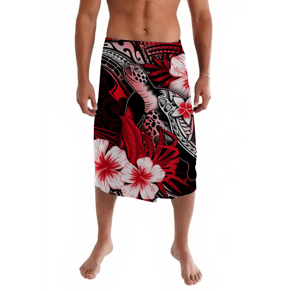Polynesian Turtle With Hibiscus Lavalava Style No.4