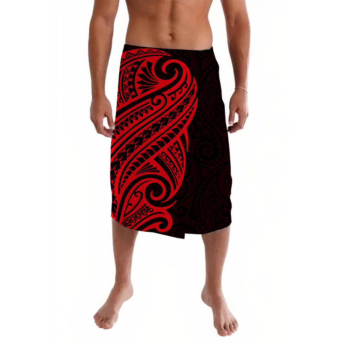 Polynesian Tribal Tattoo Red Lavalava