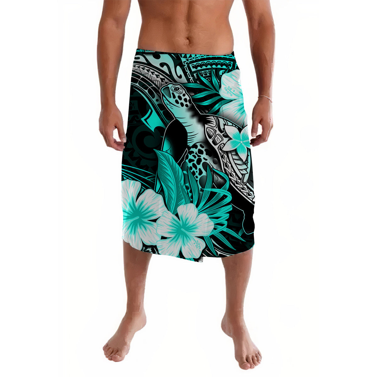 Polynesian Turtle With Hibiscus Lavalava Style No.3