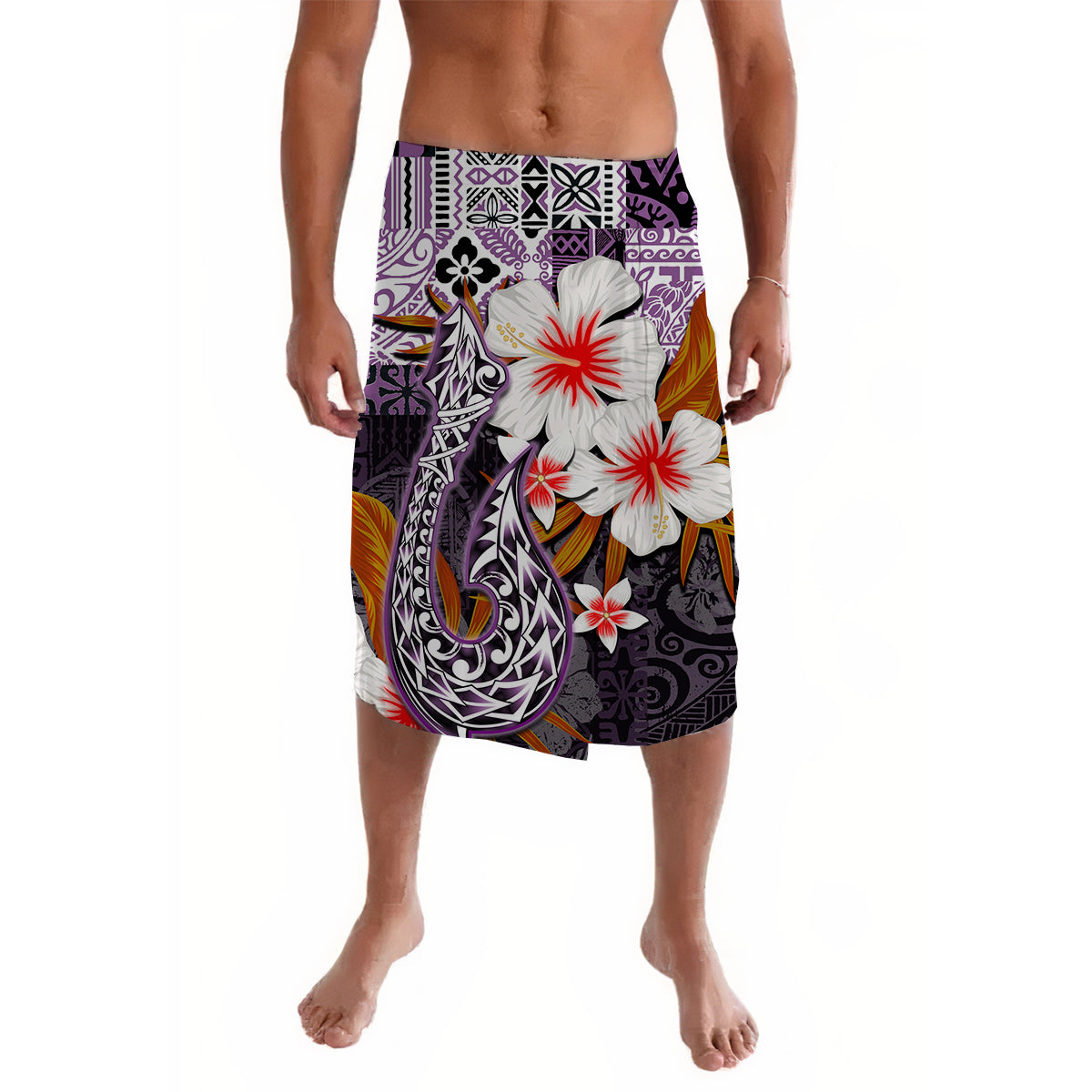 Polynesian Hawaiian Fish Hook Lavalava Style No.2