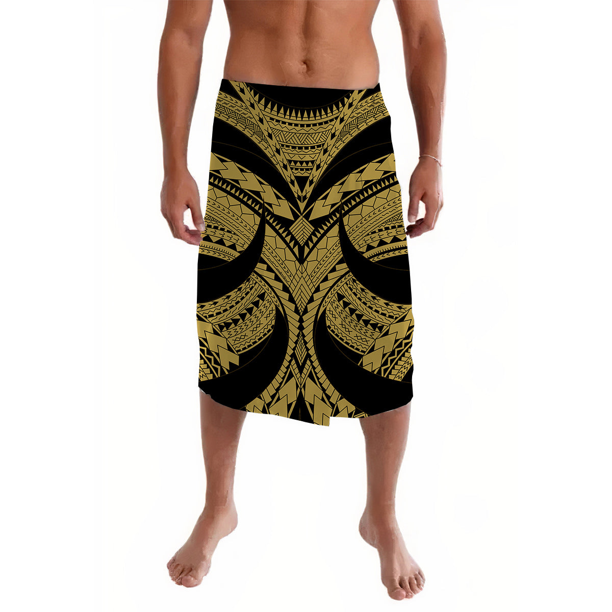 Polynesian Tribal Samoa Tattoo Gold Lavalava