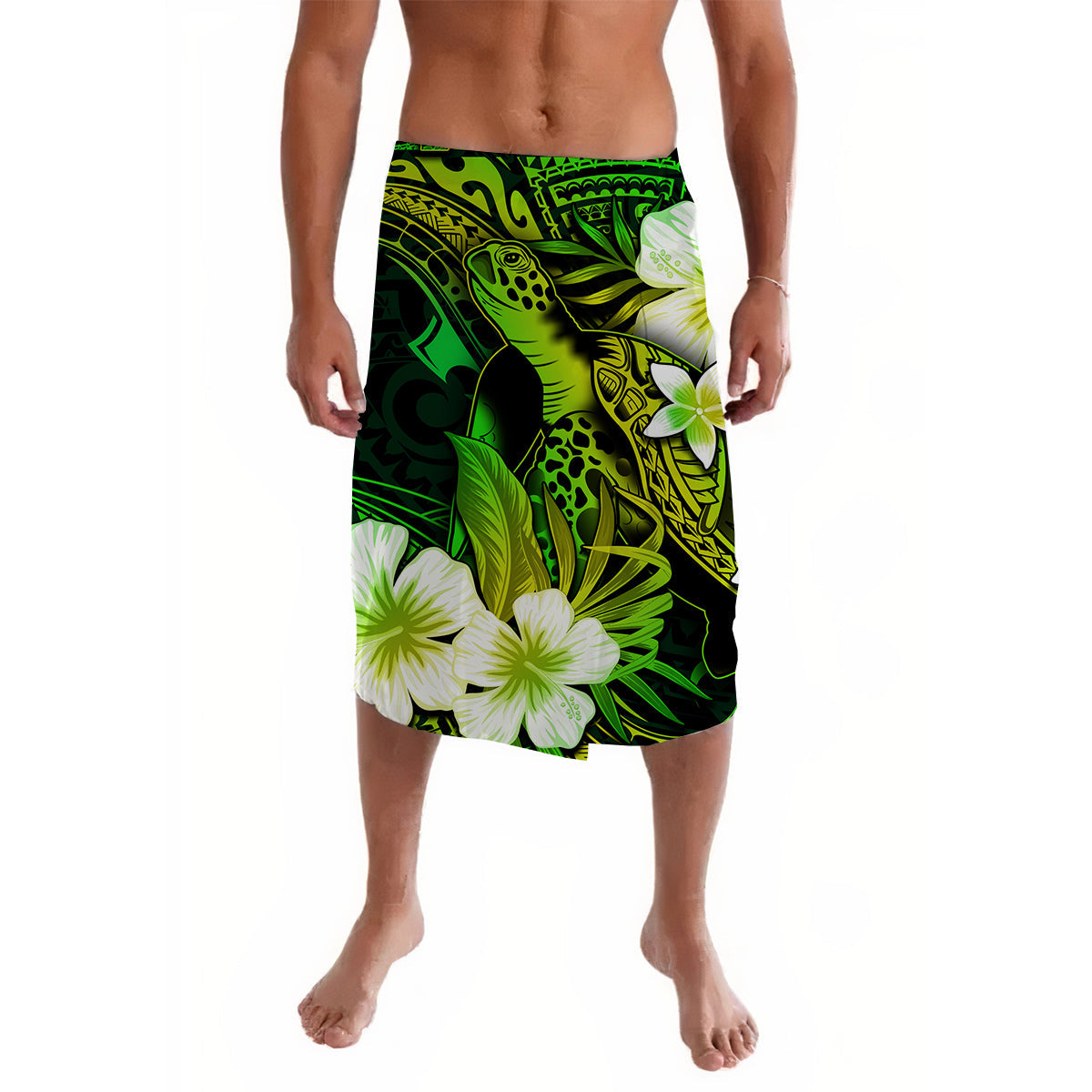 Polynesian Turtle With Hibiscus Lavalava Style No.2