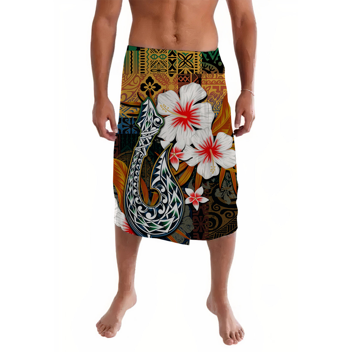 Polynesian Hawaiian Fish Hook Lavalava Style No.1