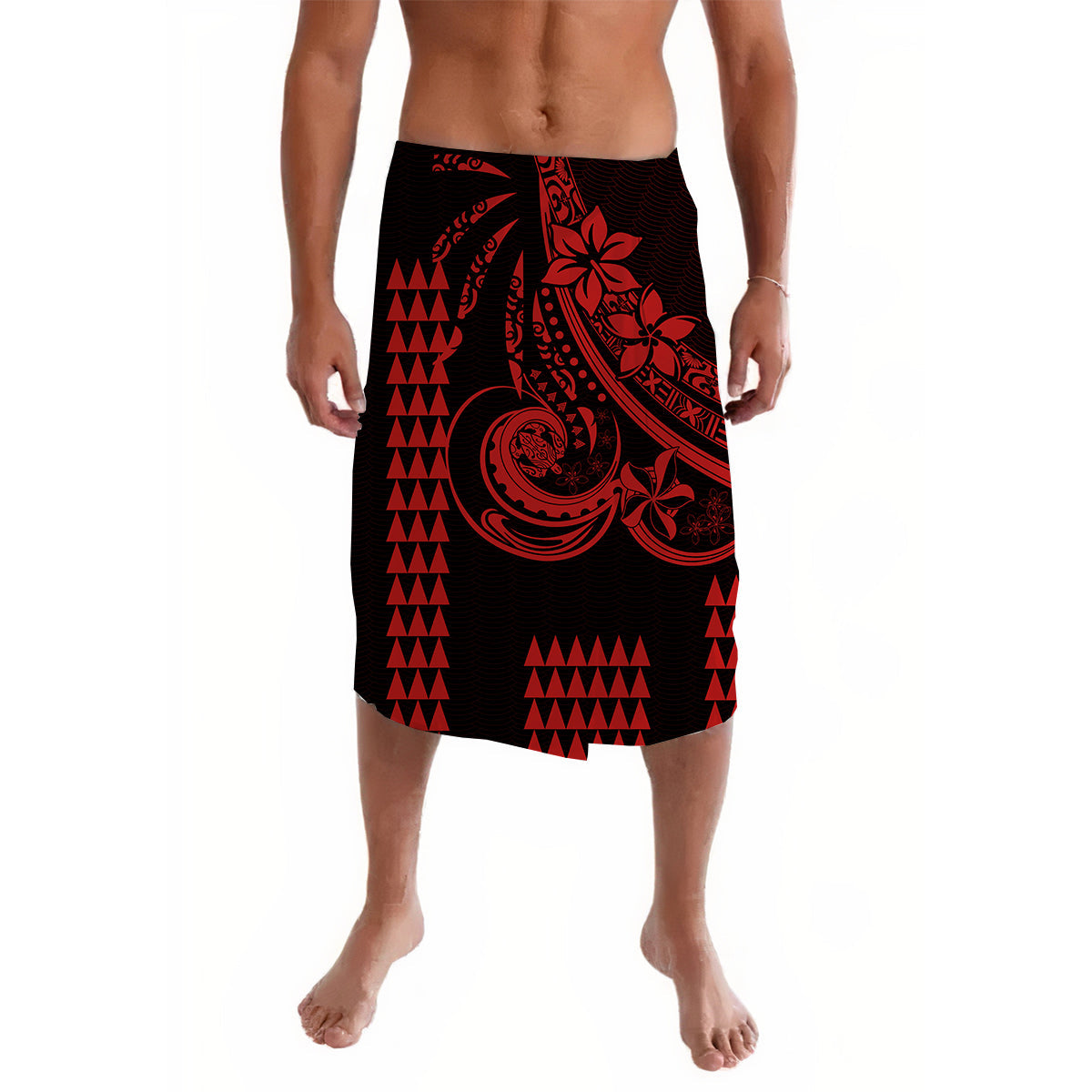 Kakau Hawaiian Polynesian Lavalava Red