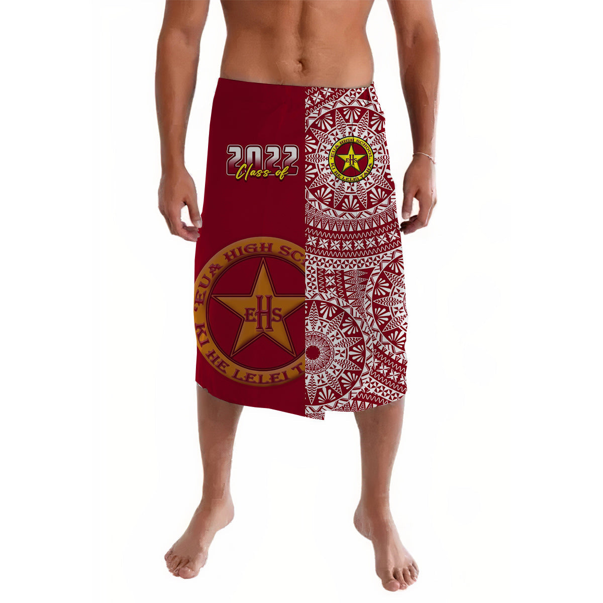 (Custom Your Class Year) Tonga Eua High School Lavalava Class Of Year Tongan Ngatu Pattern