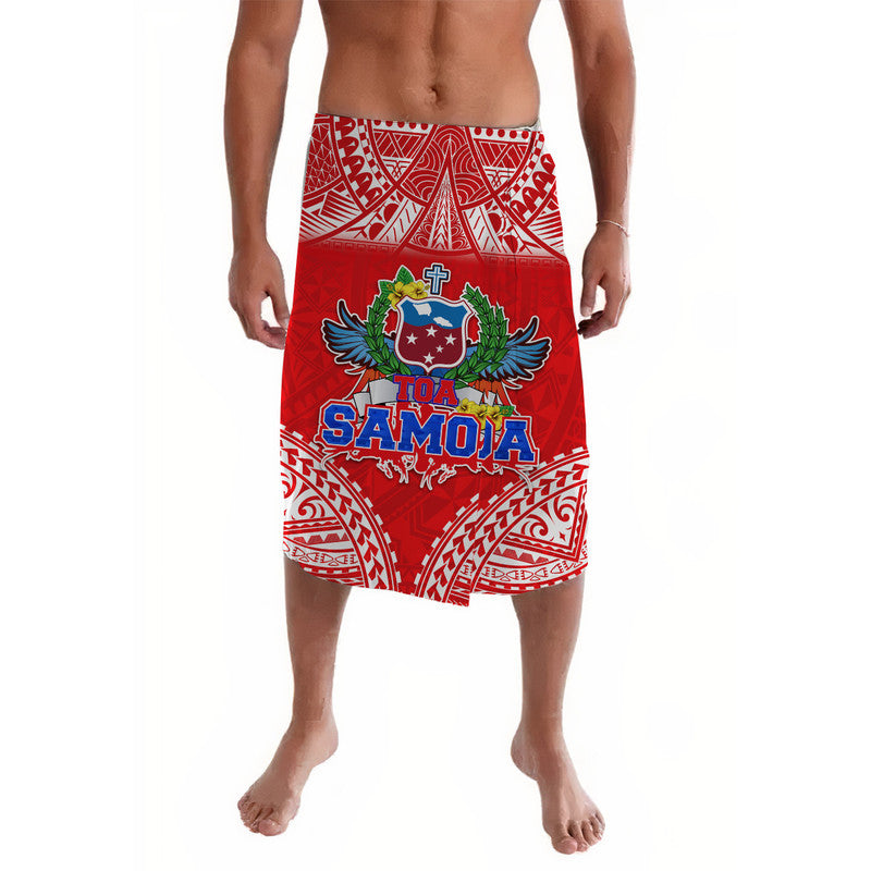 Toa Samoa Polynesian Rugby Lavalava Samoan Flag Red Color