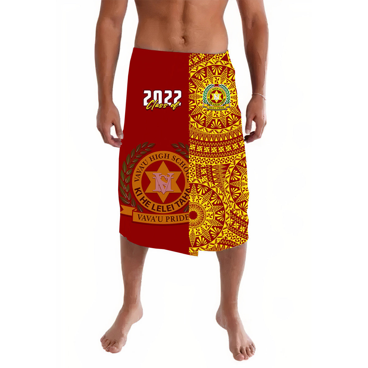 (Custom Your Class Year) Tonga Vavau High School Lavalava Class Of Year Tongan Ngatu Pattern