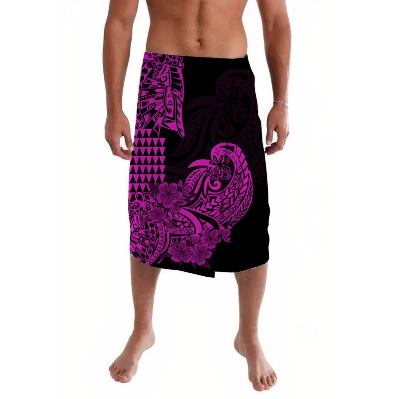 Hawaii Kakau Lavalava Polynesian Floral Tribal Purple Version