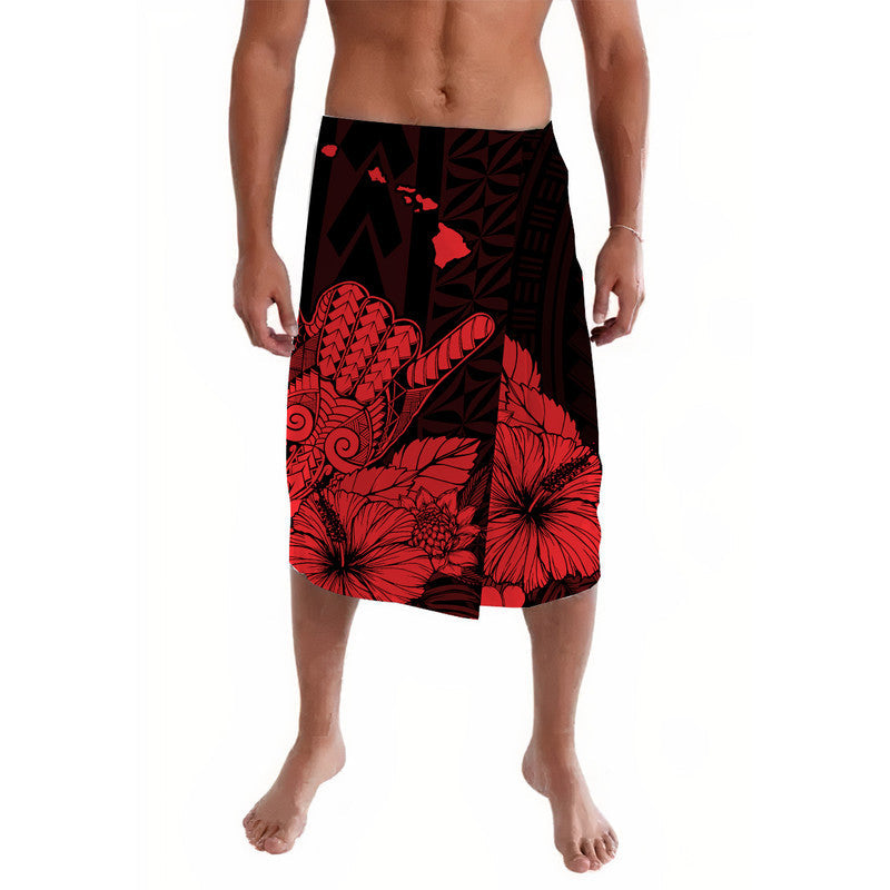 Hawaii Shaka Sign Lavalava Red Version