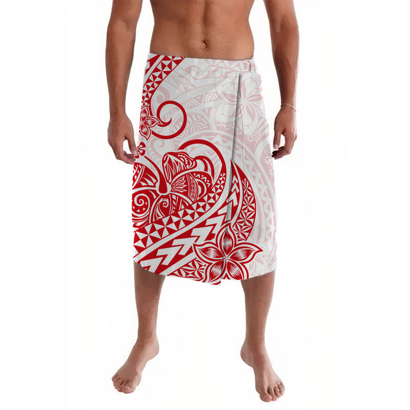 Polynesian Tribal Tattoo Retro Lavalava Red Screen Color