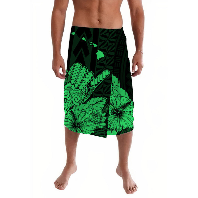 Hawaii Shaka Sign Lavalava Green Version