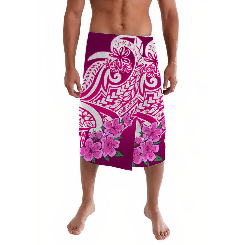 Polynesian Floral Tribal Lavalava Pink
