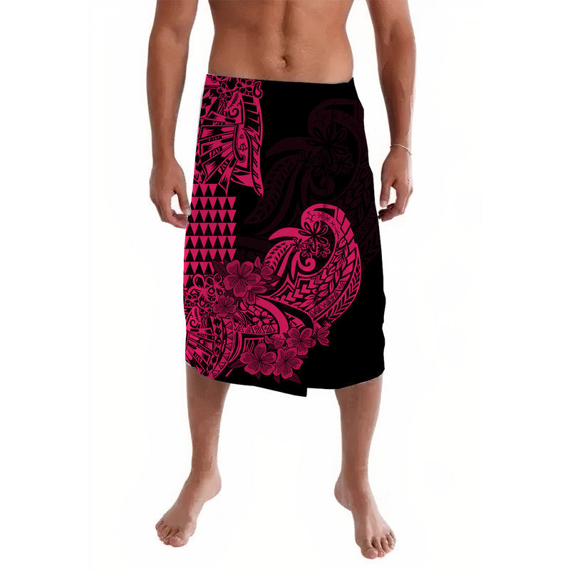 Hawaii Kakau Lavalava Polynesian Floral Tribal Pink Version