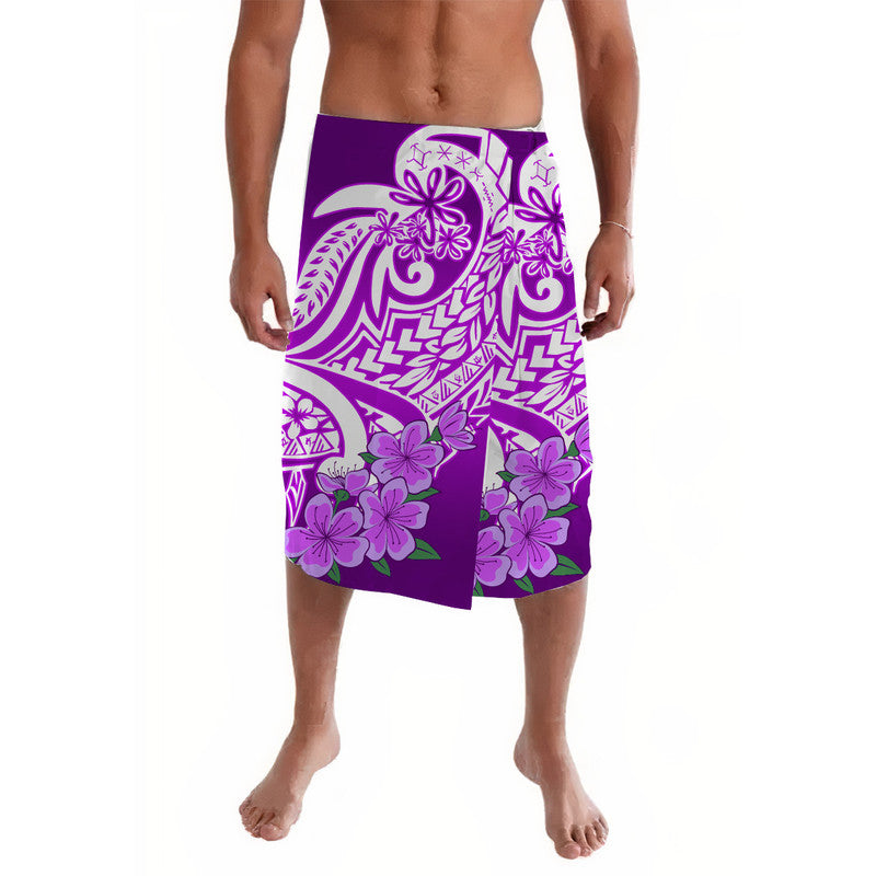 Polynesian Floral Tribal Lavalava - Purple