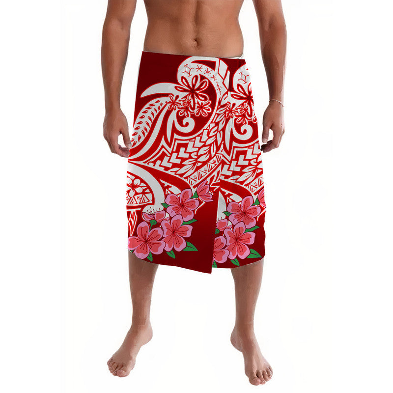Polynesian Floral Tribal Lavalava - Red