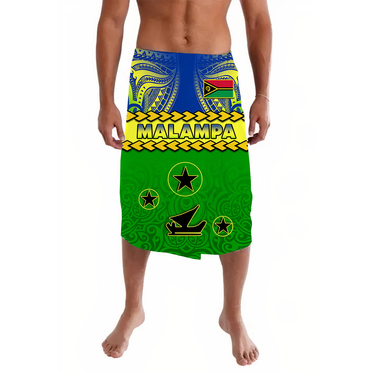Malampa Province Lavalava Vanuatu Pig Tusk Polynesian Flag Style