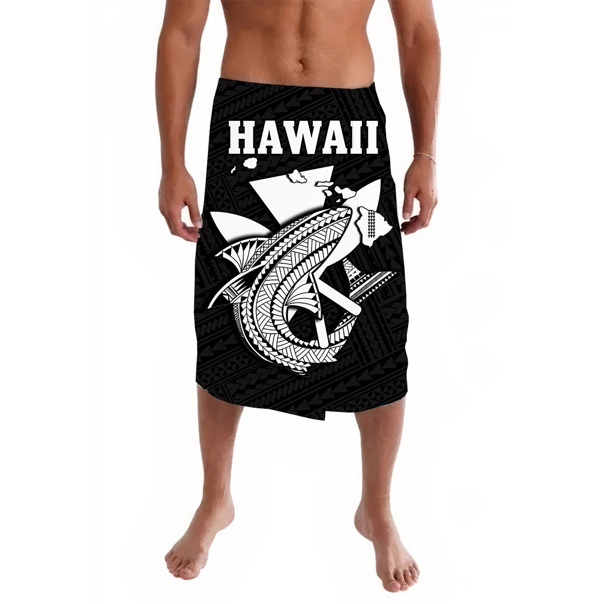 Hawaii Lavalava Kakau Kanaka Maoli Combine Polynesian Shark Ver.07