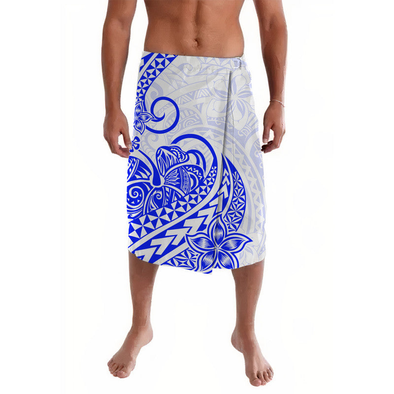 Polynesian Tribal Tattoo Retro Lavalava Blue Screen Color