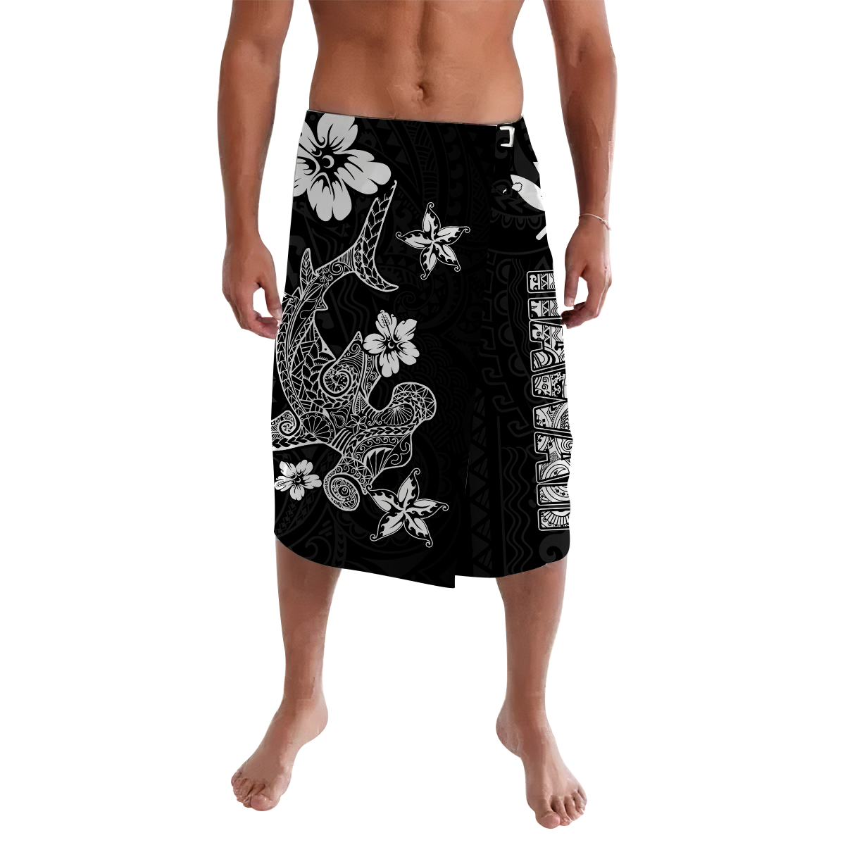 Hawaii Hammerhead Shark Hibiscus Hawaii Pattern Lavalava -