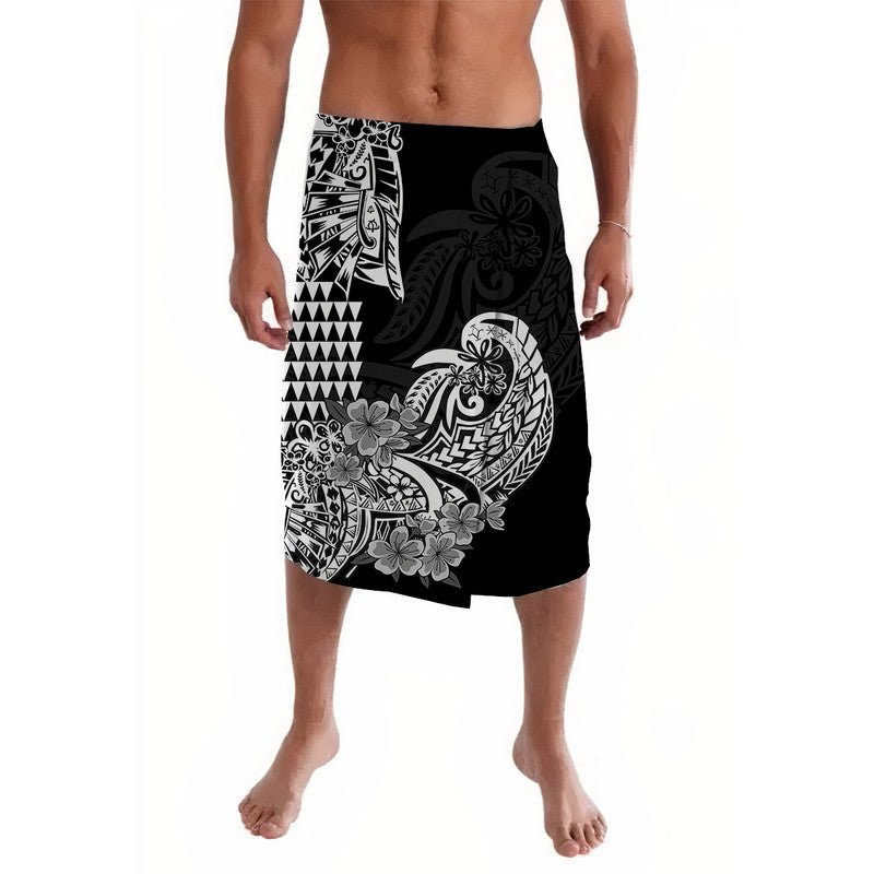 Hawaii Kakau Lavalava Polynesian Floral Tribal Black Version