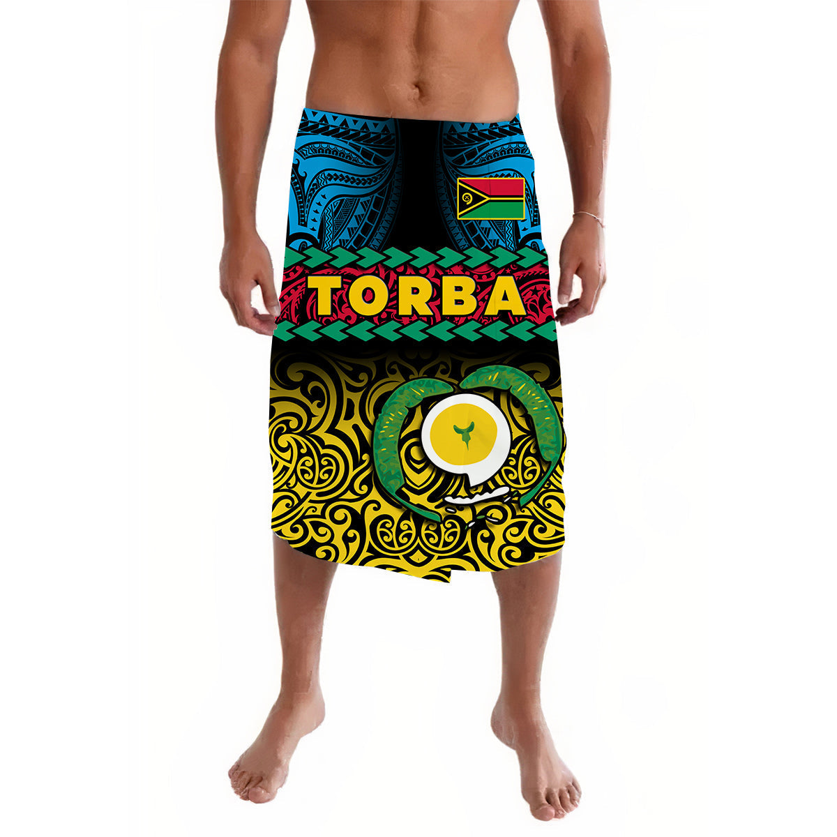 Torba Province Lavalava Vanuatu Pig Tusk Polynesian Flag Style