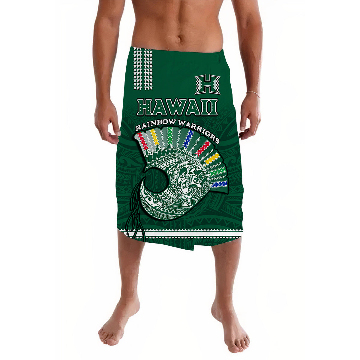 Hawaii Football Lavalava Kakau Rainbow Warriors Helmet Go Bows