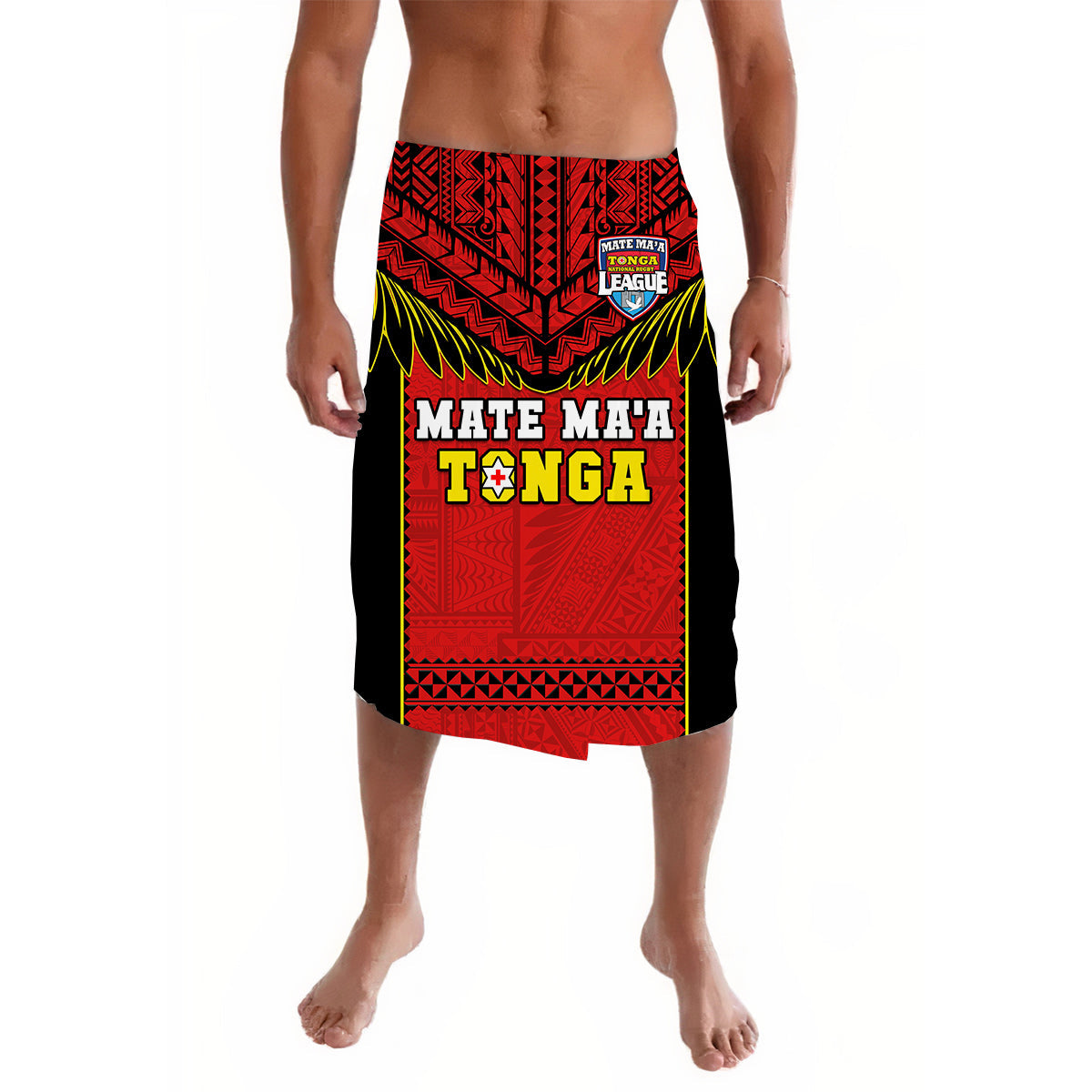 Tonga Rugby Lavalava Mate Maa Tonga Pacific Ngatu Black