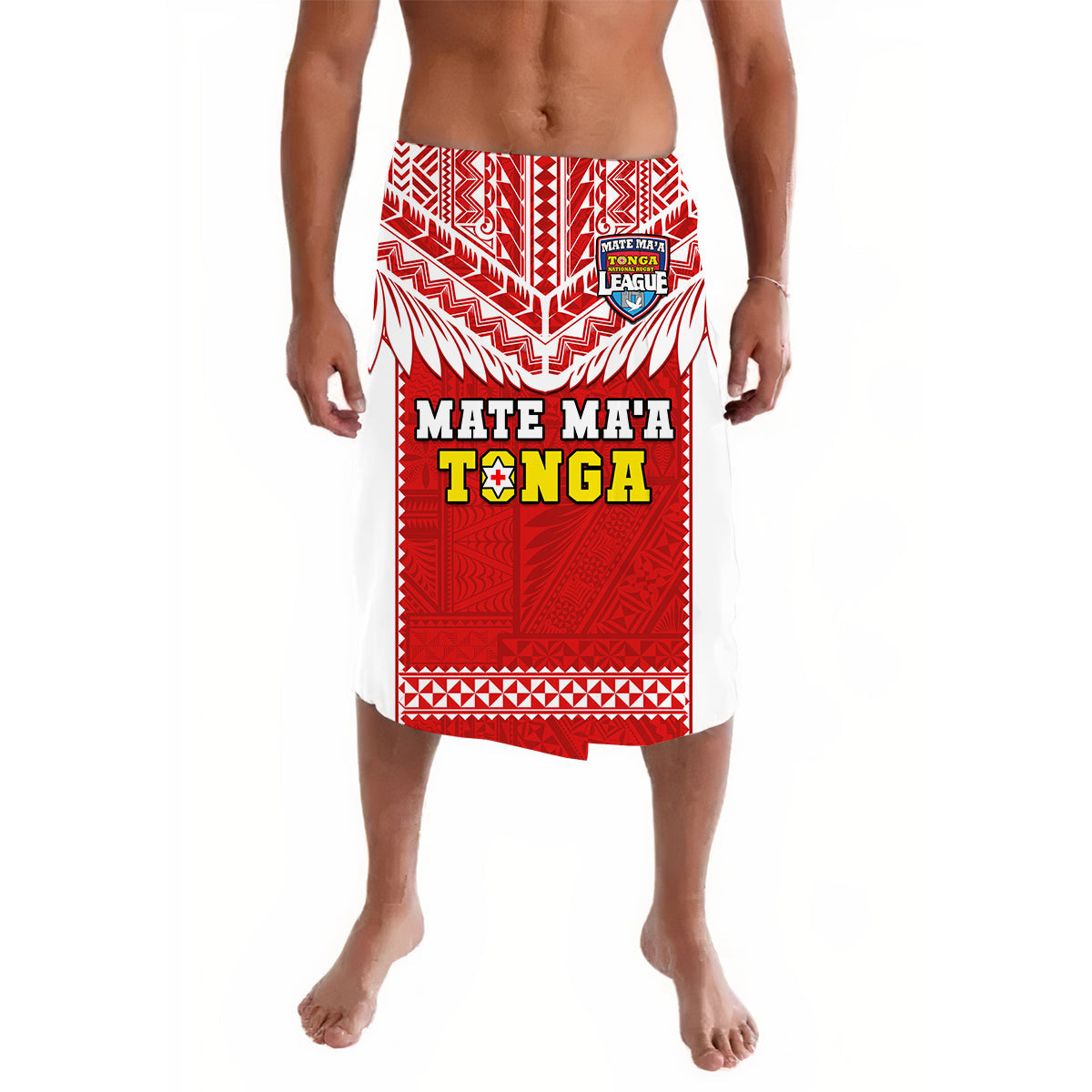 Tonga Rugby Lavalava Mate Maa Tonga Pacific Ngatu White