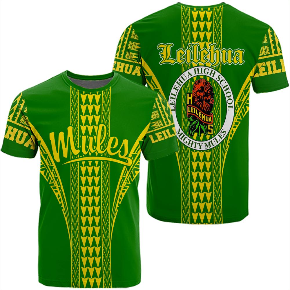 Hawaii - Leilehua High T-Shirt Green Shirt All Over Print