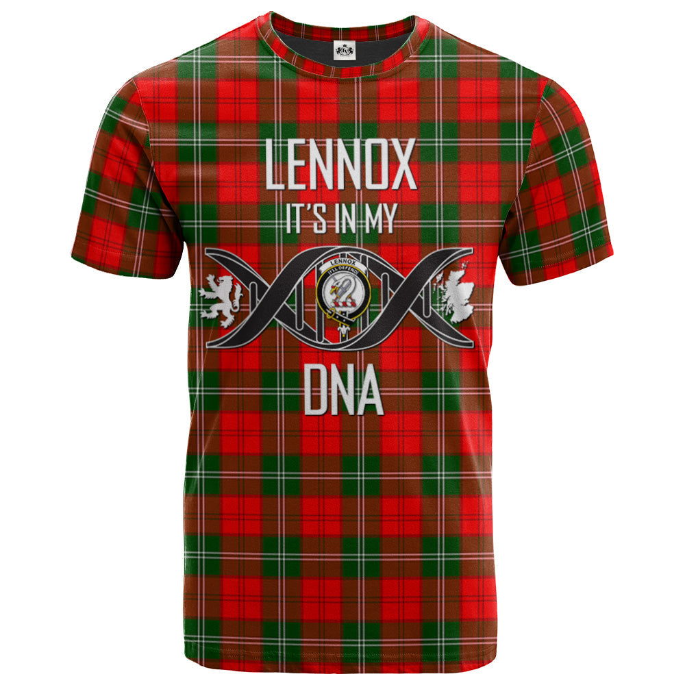Printivon Lennox Modern Clan DNA In Me Tartan Crest T Shirt