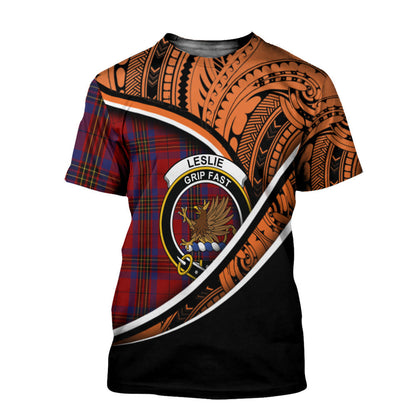 Printivon Leslie Red T Shirt Pattern Polynesian 