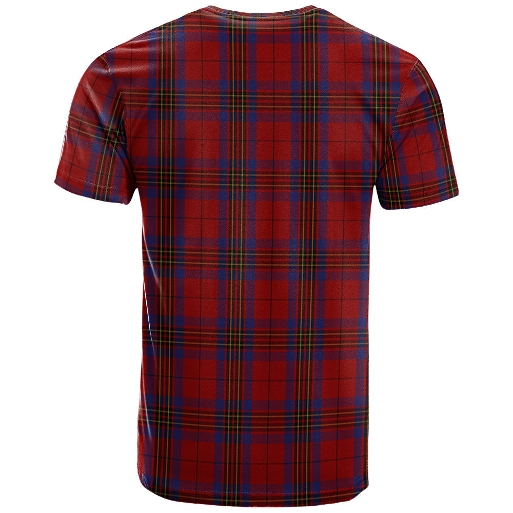 Printivon Leslie Red Clan DNA In Me Tartan Crest T Shirt