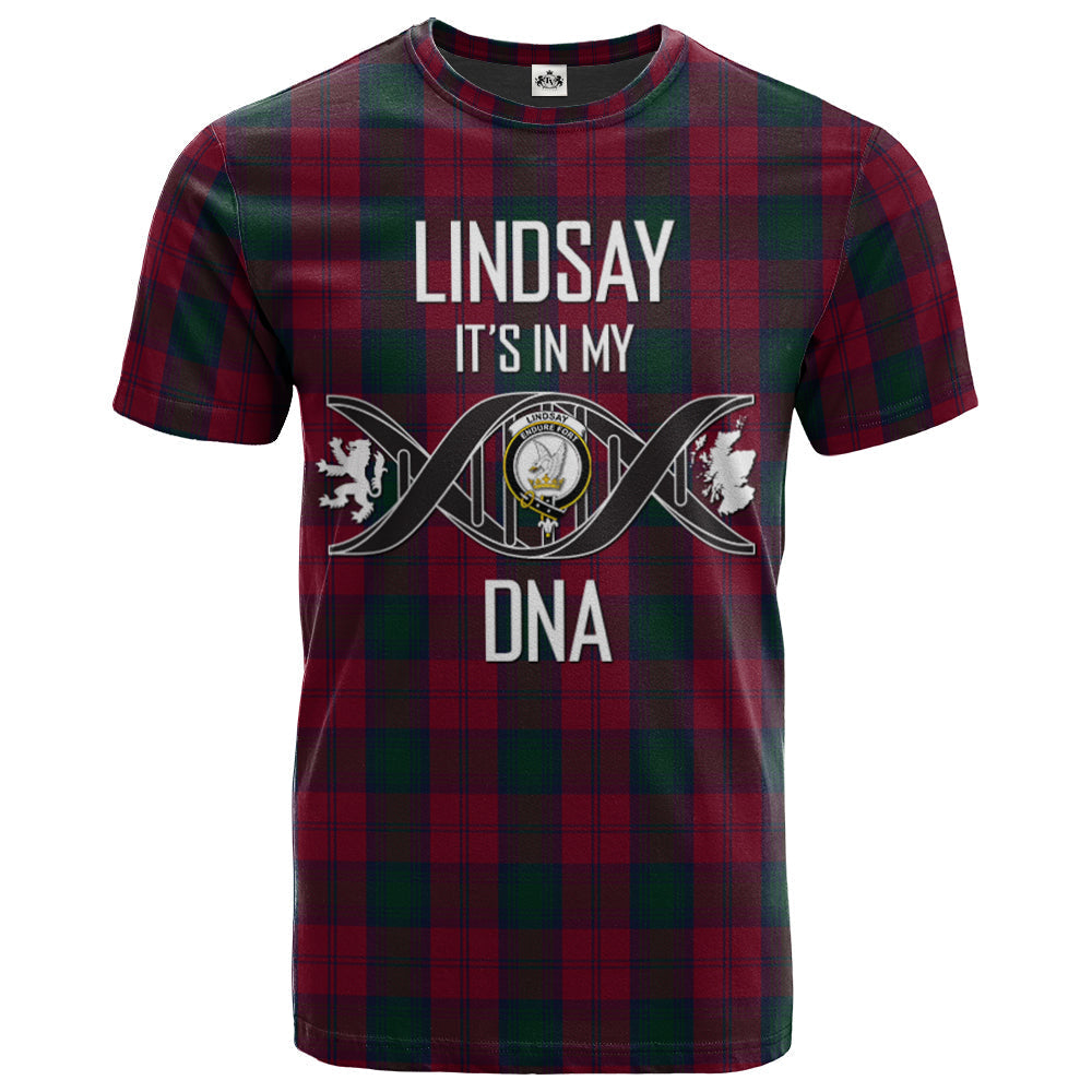 Printivon Lindsay 01 Clan DNA In Me Tartan Crest T Shirt