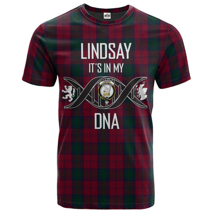 Printivon Lindsay 01 Clan DNA In Me Tartan Crest T Shirt