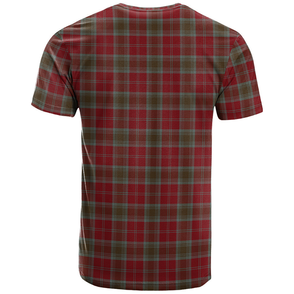 Printivon Lindsay Weathered Clan DNA In Me Tartan Crest T Shirt