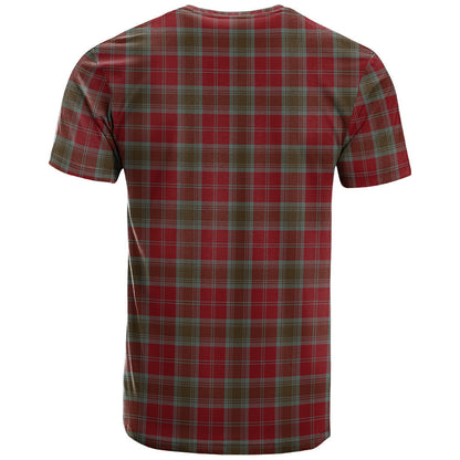 Printivon Lindsay Weathered Clan DNA In Me Tartan Crest T Shirt