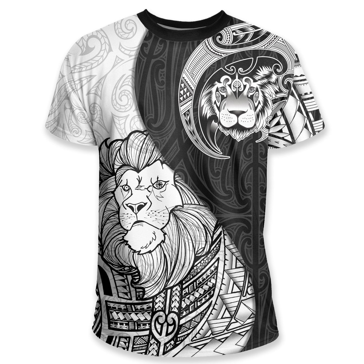 Lion Maori Tattoo T Shirt