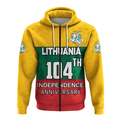 Lithuania 104th Independence Anniversary Zip Hoodie