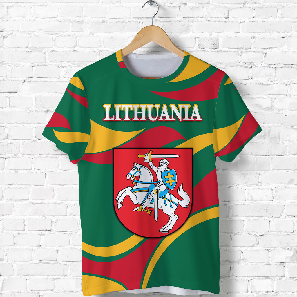 Lithuania T Shirt Coat Of Arms Lietuva Sporty Style