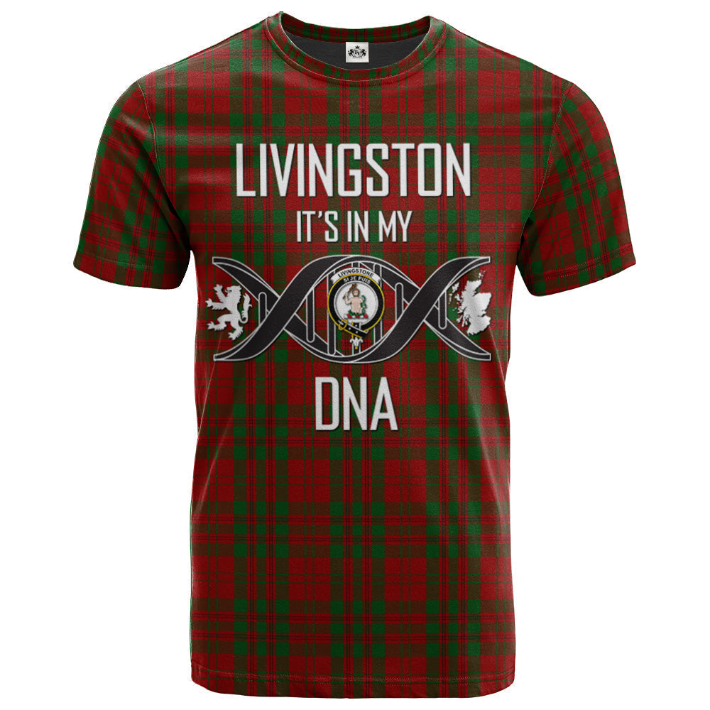 Printivon Livingston (MacLea) 02 Clan DNA In Me Tartan Crest T Shirt