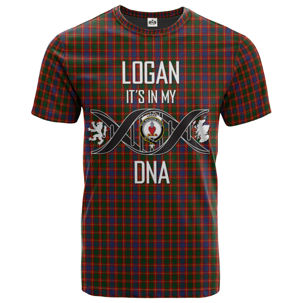 Printivon Logan 02 Clan DNA In Me Tartan Crest T Shirt