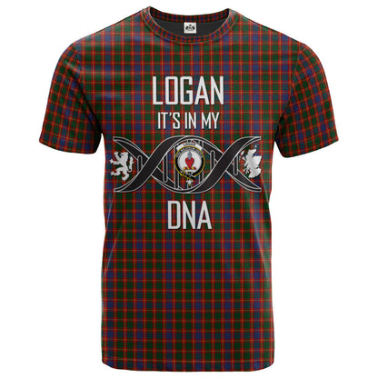 Printivon Logan 02 Clan DNA In Me Tartan Crest T Shirt