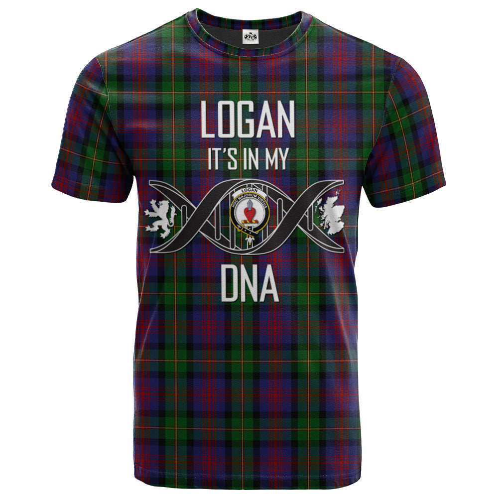 Printivon Logan 03 Clan DNA In Me Tartan Crest T Shirt