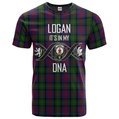 Printivon Logan 03 Clan DNA In Me Tartan Crest T Shirt