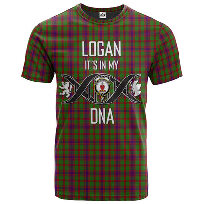 Printivon Logan Light Clan DNA In Me Tartan Crest T Shirt